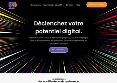 page d'accueil Agence 90