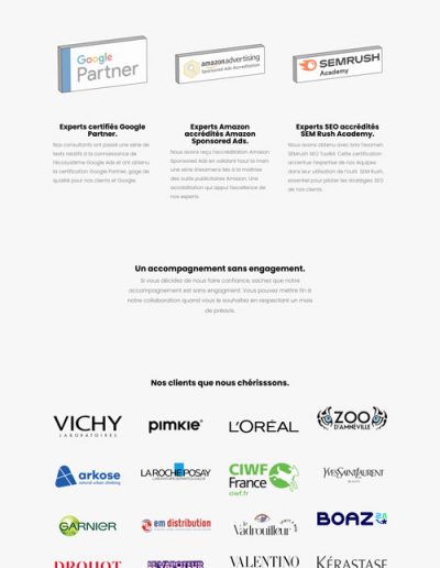 page d'accueil du site agence 90