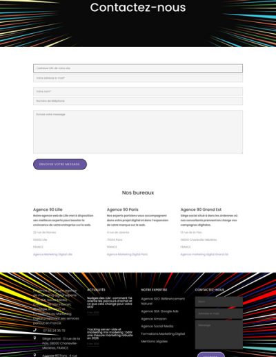 page contact Agence 90